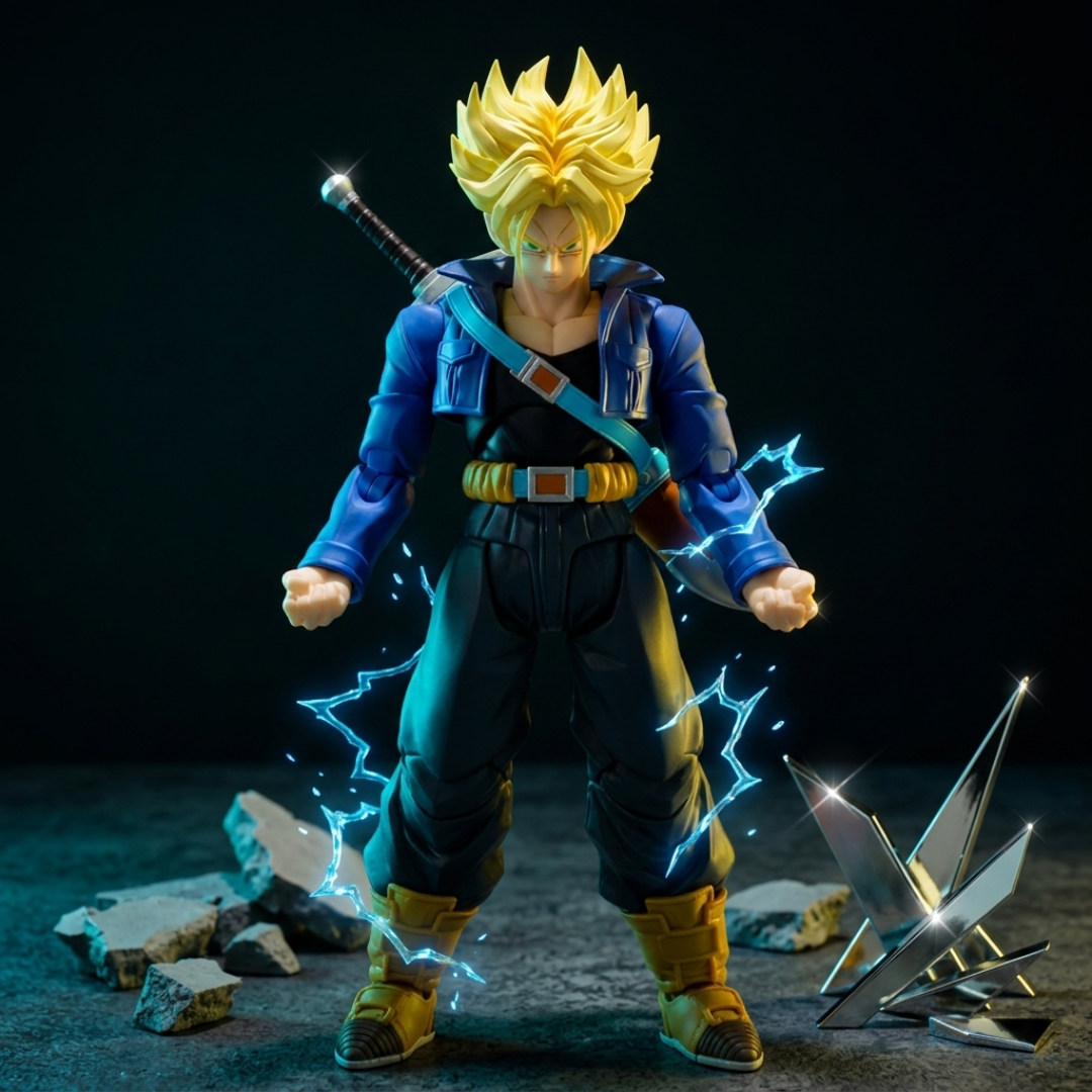 Dragon Ball Z SHF Super Saiyan Trunks Action Figure Anime Figure - The Eezee Shop