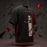 Naruto Itachi Uchiha Oversized Retro Anime Graphic Cotton Men Tees Top