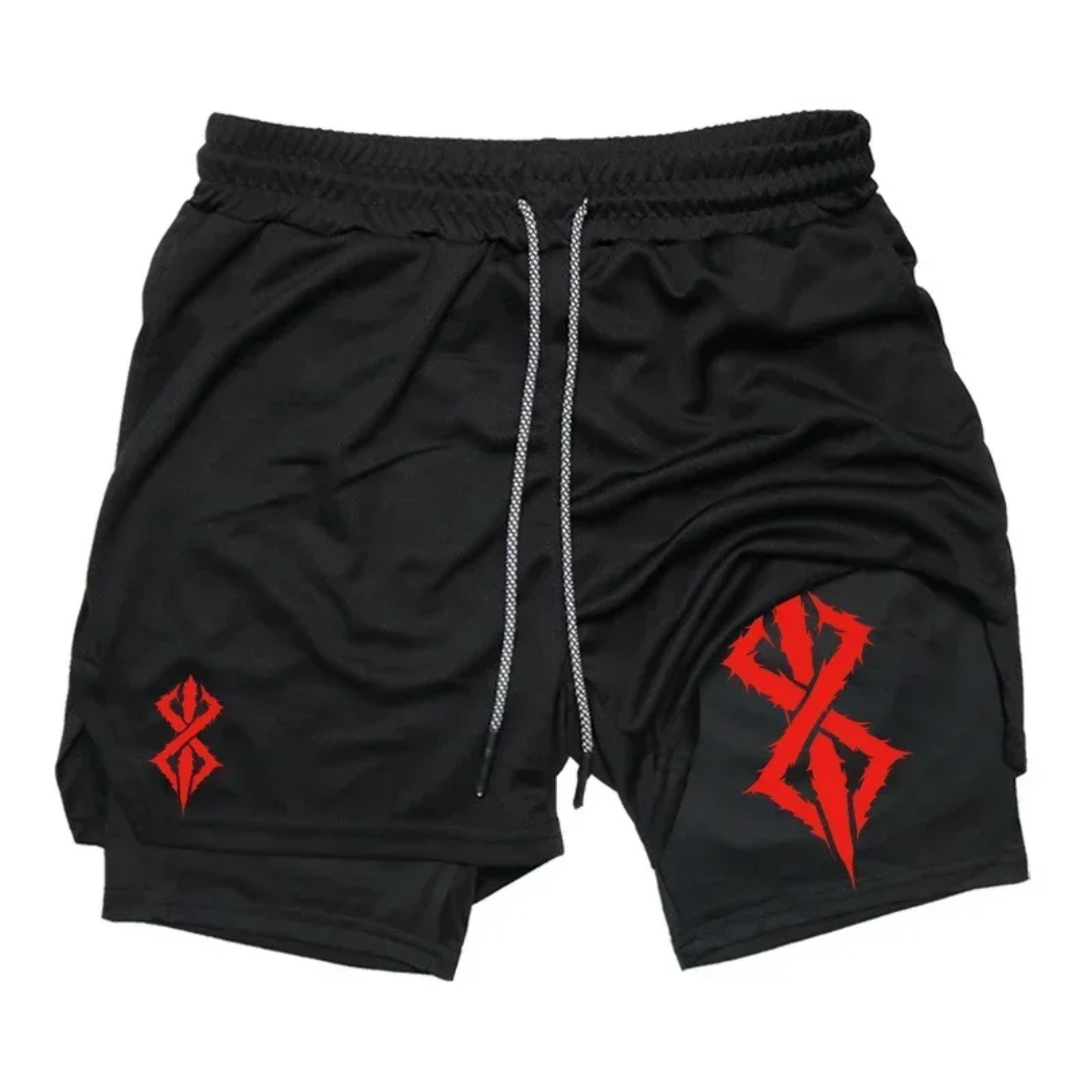 Berserk Men's Sports Shorts 2 in 1, Quick Dry Running Shorts. performance shorts - The Eezee Shop