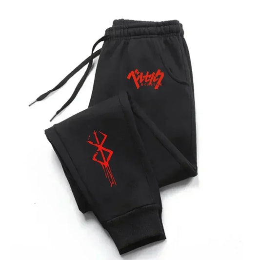 Berserk Print Fleece Joggers Joggers - The Eezee Shop