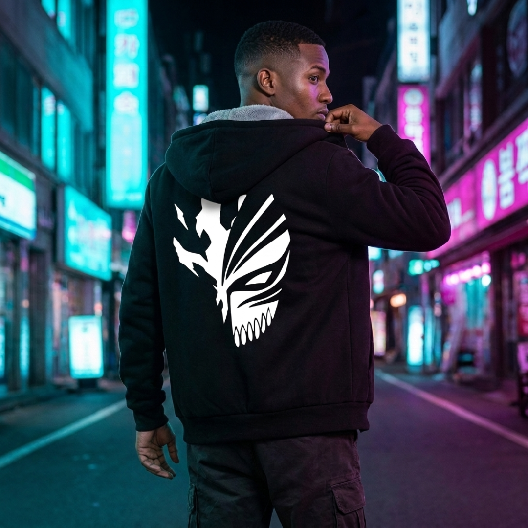 Bleach Ichigo Kurosaki Hoodie Warm Fleece Zip-Up Anime Style Hoodies Series - The Eezee Shop