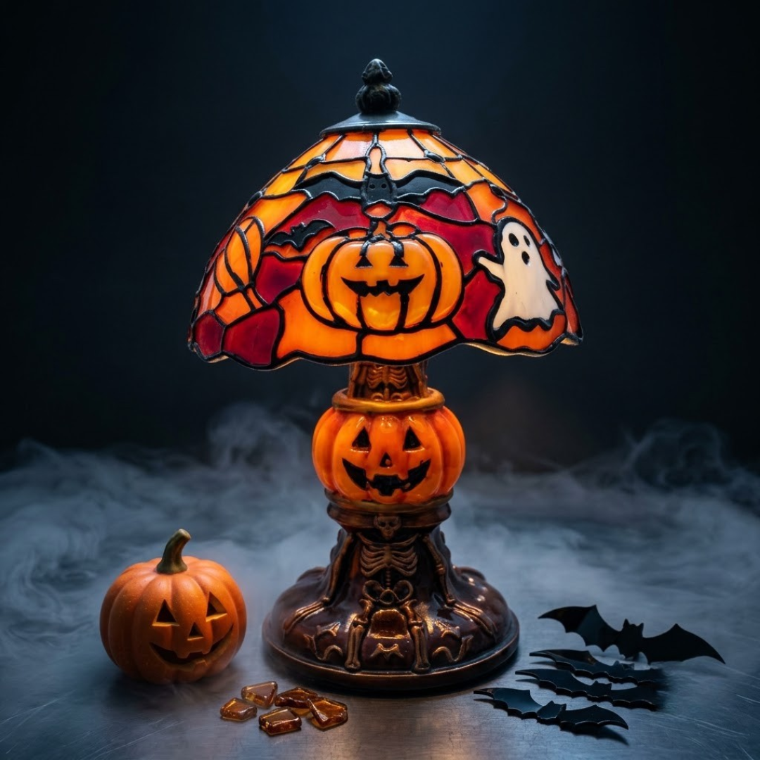 Halloween Jack-O-Lantern Table Lamp Retro Glowing USB Design lamp - The Eezee Shop