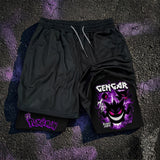 Pokémon Gengar Performance Shorts Double Layer Athletic Fit Performance shorts - The Eezee Shop