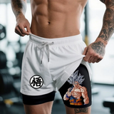 Dragon Ball Anime Gym Shorts Double-Layer Workout shorts Performance shorts - The Eezee Shop