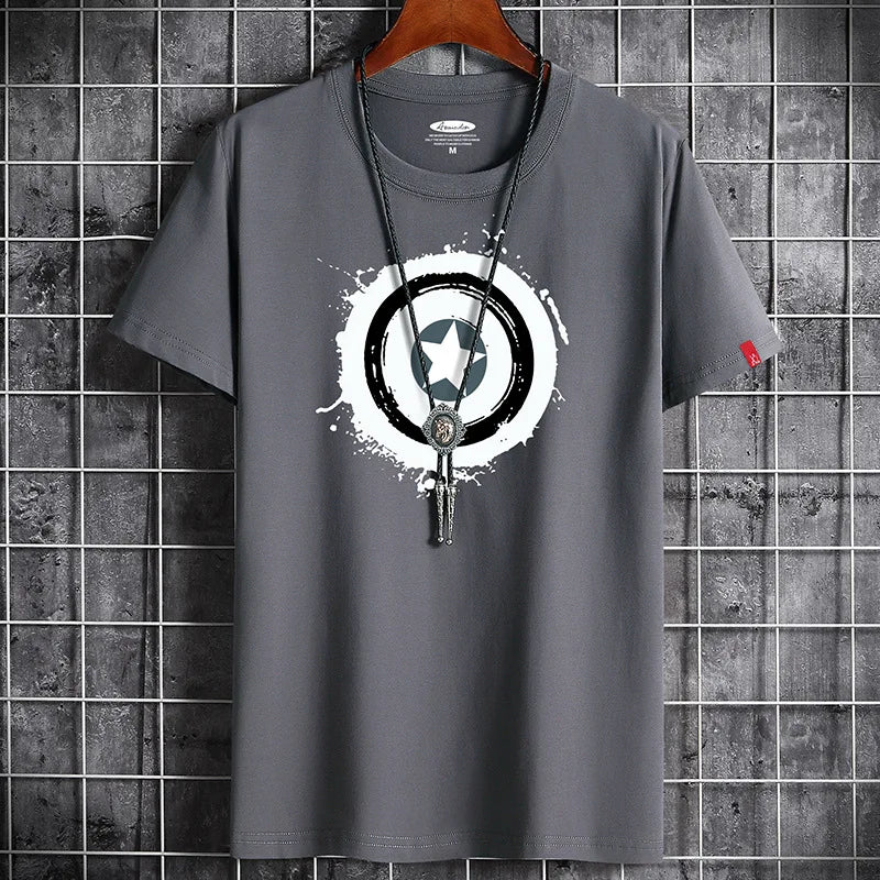 Men's Oversized Fitness T-Shirt | White O-Neck Tee S-6XL Graphic Tees - The Eezee Shop