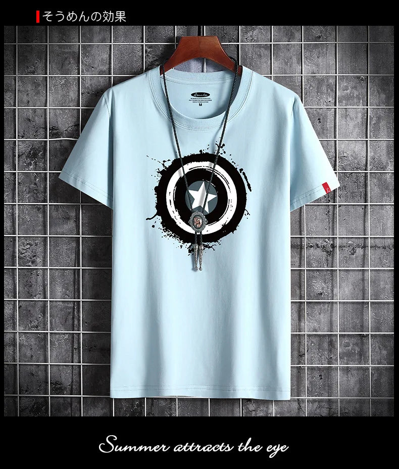 Men's Oversized Fitness T-Shirt | White O-Neck Tee S-6XL Graphic Tees - The Eezee Shop