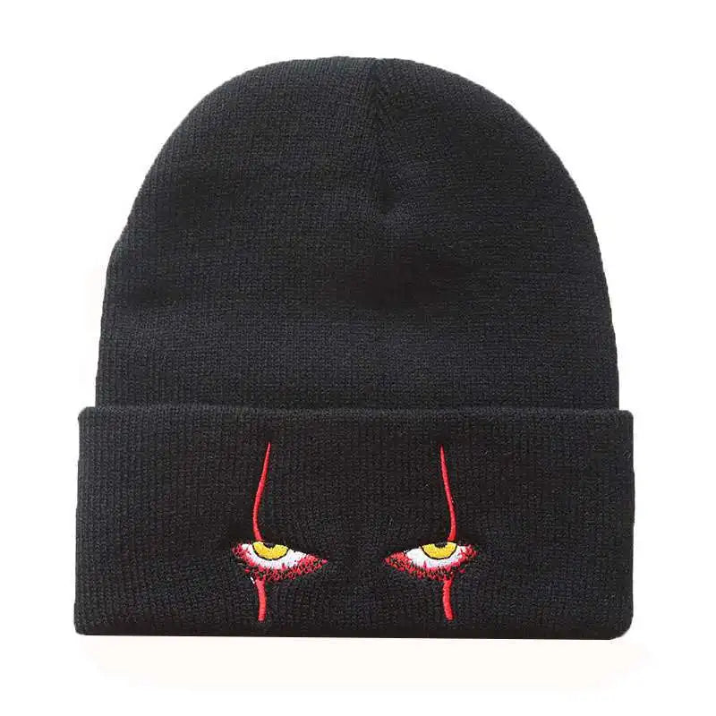 Pennywise Scary Eyes Knit Beanie | Kids Halloween Hat Hats & Beanies - The Eezee Shop