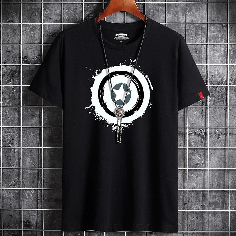 Men's Oversized Fitness T-Shirt | White O-Neck Tee S-6XL Graphic Tees - The Eezee Shop