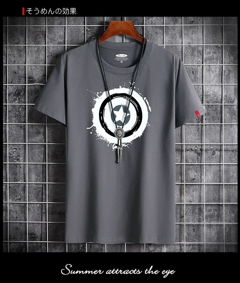 Men's Oversized Fitness T-Shirt | White O-Neck Tee S-6XL Graphic Tees - The Eezee Shop