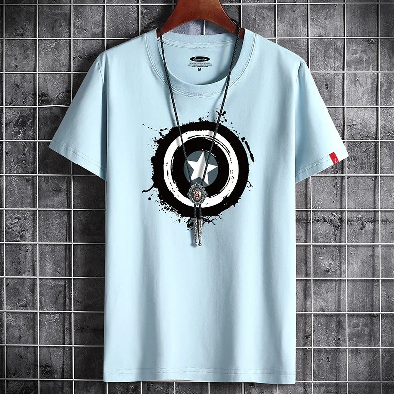 Men's Oversized Fitness T-Shirt | White O-Neck Tee S-6XL Graphic Tees - The Eezee Shop