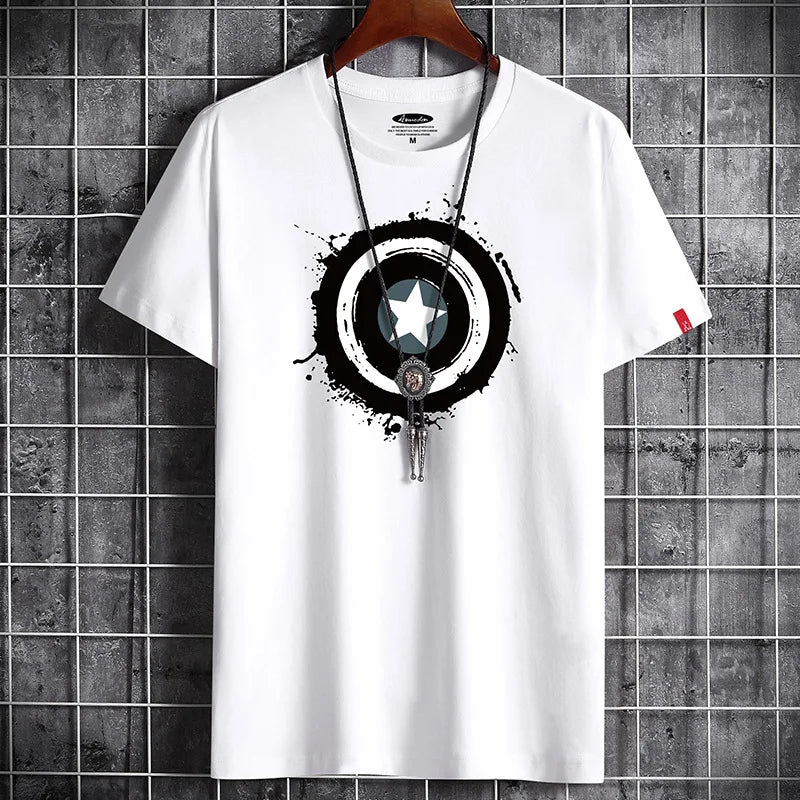 Men's Oversized Fitness T-Shirt | White O-Neck Tee S-6XL Graphic Tees - The Eezee Shop