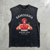 Hajime No Ippo Graphic Tank Top Anime Boxing Cotton Vest for Men Anime Tshirts - The Eezee Shop