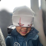 Pennywise Scary Eyes Knit Beanie | Kids Halloween Hat Hats & Beanies - The Eezee Shop