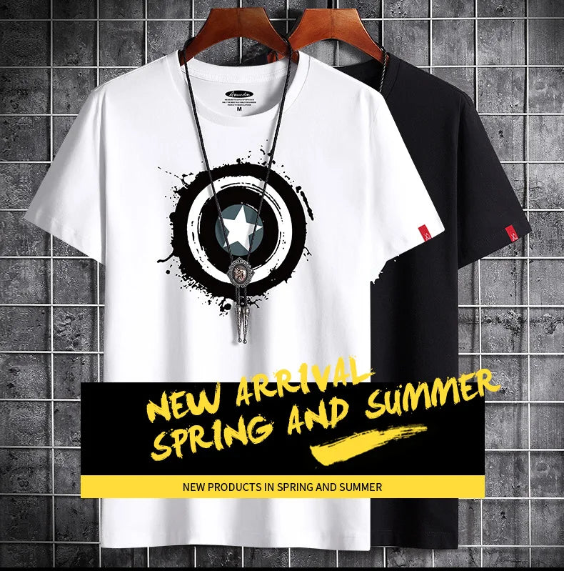 Men's Oversized Fitness T-Shirt | White O-Neck Tee S-6XL Graphic Tees - The Eezee Shop