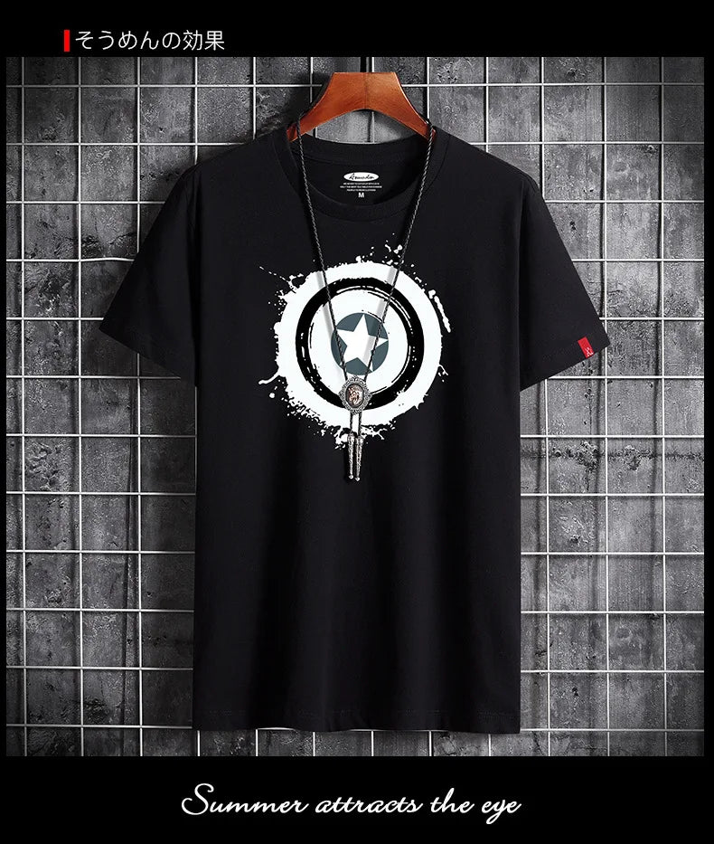 Men's Oversized Fitness T-Shirt | White O-Neck Tee S-6XL Graphic Tees - The Eezee Shop