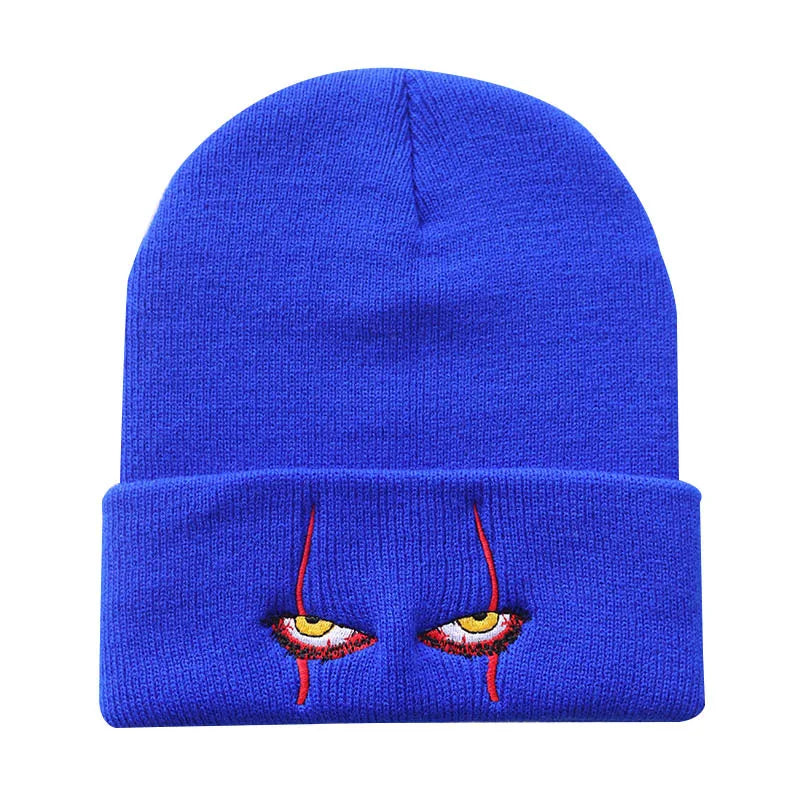 Pennywise Scary Eyes Knit Beanie | Kids Halloween Hat Hats & Beanies - The Eezee Shop