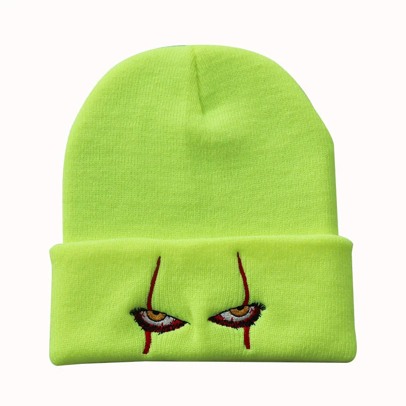 Pennywise Scary Eyes Knit Beanie | Kids Halloween Hat Hats & Beanies - The Eezee Shop