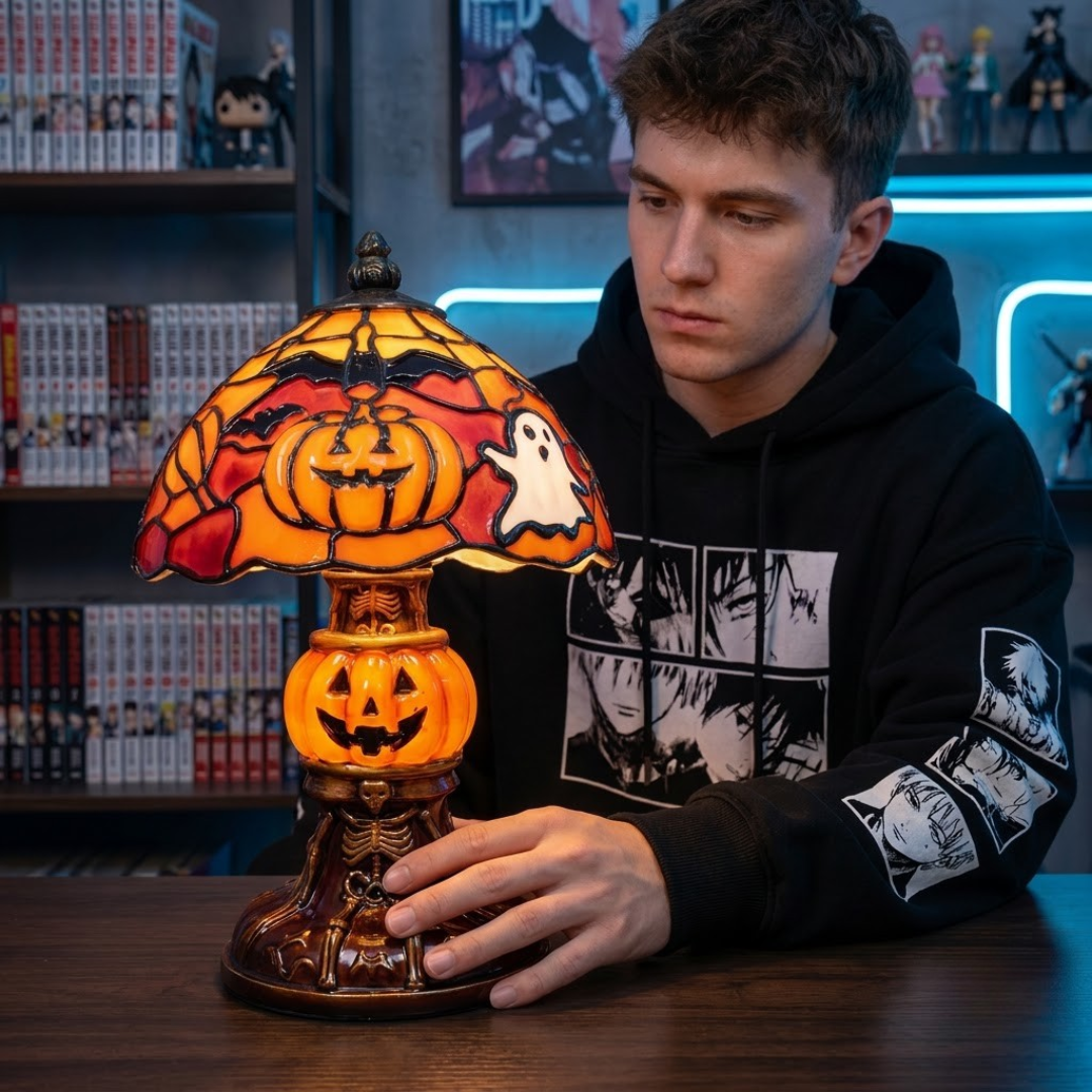 Halloween Jack-O-Lantern Table Lamp Retro Glowing USB Design lamp - The Eezee Shop
