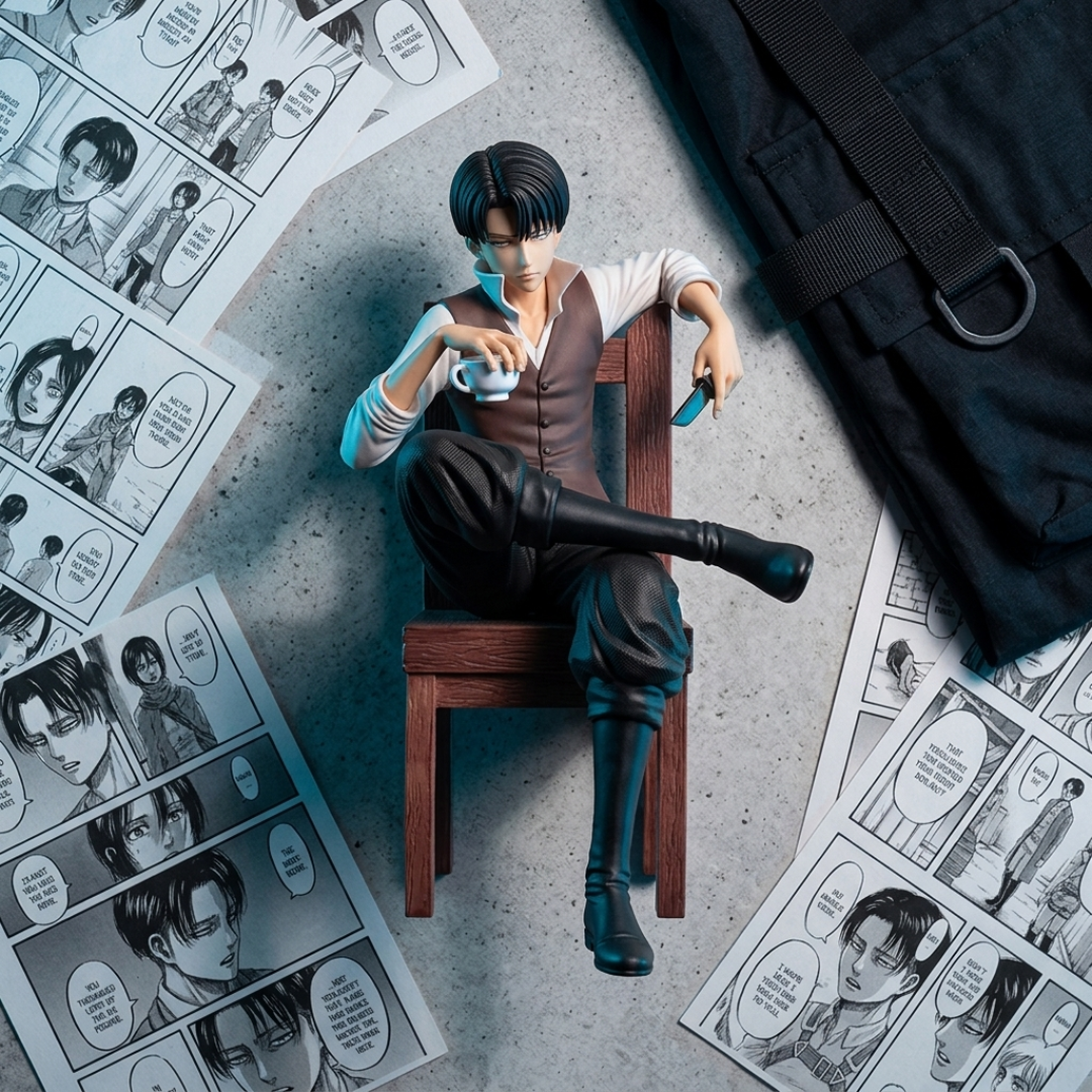 Attack on Titan Levi Ackerman Sitting Figure 19cm Other - The Eezee Shop