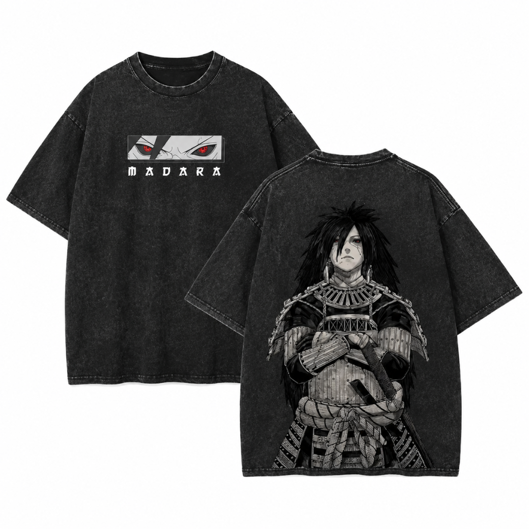 Madara Uchiha Back Print T-Shirt Naruto Anime Streetwear Tee Anime Tshirts - The Eezee Shop