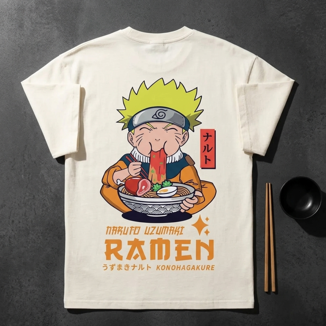 Naruto Uzumaki Ichiraku Ramen Anime Streetwear Anime Tshirts - The Eezee Shop