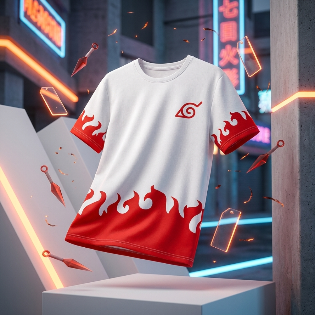 Naruto Hokage Men's T-Shirt Short Sleeve Anime Tee Anime Tshirts - The Eezee Shop