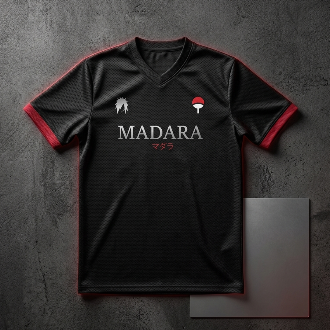 Madara Uchiha Naruto Football Jersey Streetwear Anime Tshirts - The Eezee Shop