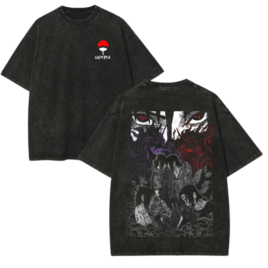Naruto Oversized Retro Anime Men Tees Clothing Anime Tshirts - The Eezee Shop