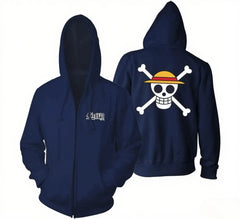 Monkey D. Luffy One Piece Zip-Up Hoodie — Anime Streetwear Cosplay Jacket Spring Autumn Outerwear Hoodies Series - The Eezee Shop
