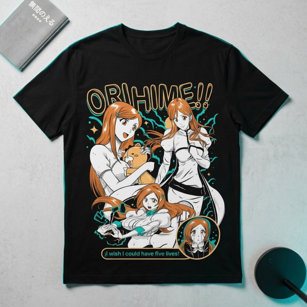 Cosplay Neutral Black and White Orihime Inoue T-Shirt Other - The Eezee Shop