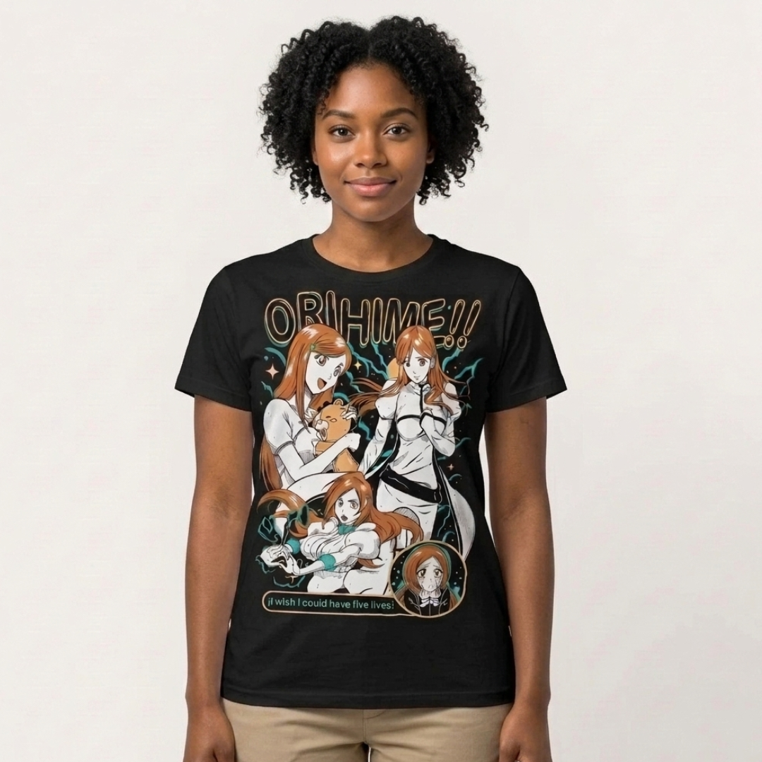 Cosplay Neutral Black and White Orihime Inoue T-Shirt Other - The Eezee Shop