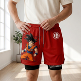 Dragon Ball Anime GOKU Peripheral Printed Double Layer Shorts Performance shorts - The Eezee Shop
