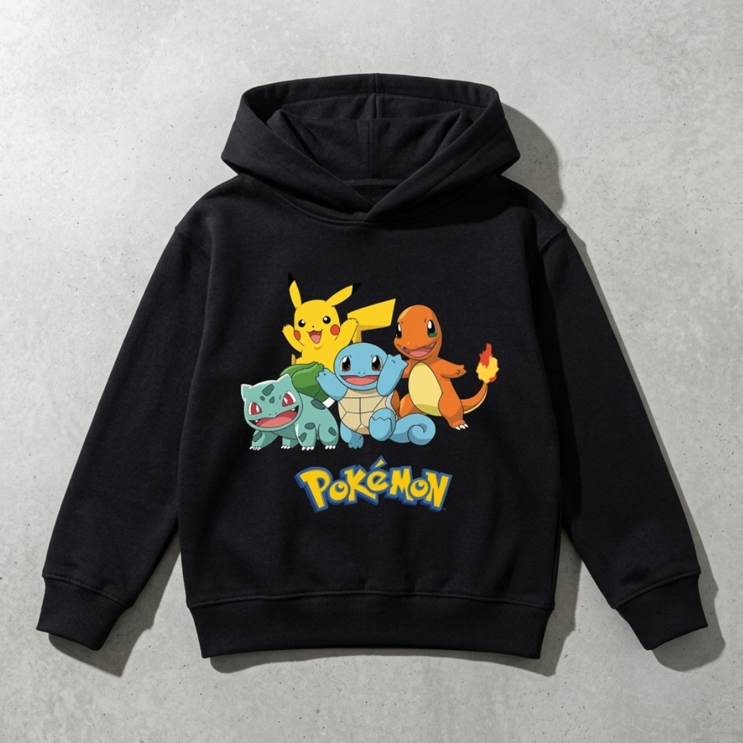 Cute Pikachu Print Kids Hoodie Hoodies Series - The Eezee Shop