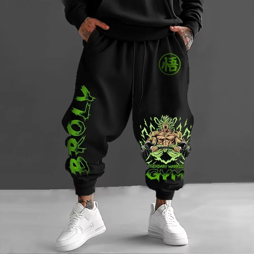 Broly Jogger Pants | Dragon Ball Y2K Anime Sweatpants Joggers & Pants - The Eezee Shop