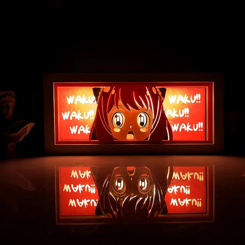 Anime Paper-Cut Light Box | Remote Control Color Night Light Lamps & Night Lights - The Eezee Shop