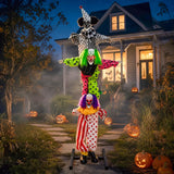 6-Foot Animatronic Clown | Outdoor Halloween Yard Decoration Outdoor Halloween Decorations - The Eezee Shop