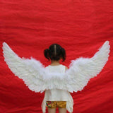 White Angel Feather Wings & Halo Set | Costume Wings with Wand Cosplay Accessories - The Eezee Shop