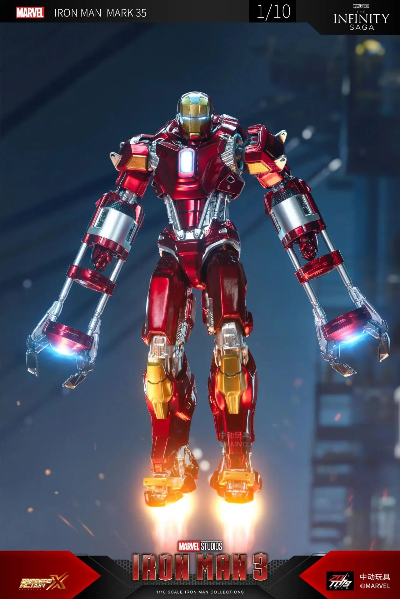 Iron Man Mark 35 Red Snapper Figure | Tony Stark Collectible Collectible Figures - The Eezee Shop