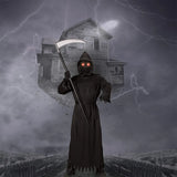 Kids Grim Reaper Costume with Scythe | Glowing Red Eyes Halloween Costumes - The Eezee Shop