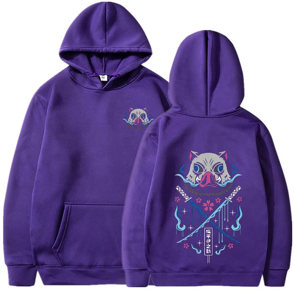 Inosuke Hoodie | Demon Slayer Kawaii Manga Pullover Hoodies & Sweatshirts - The Eezee Shop
