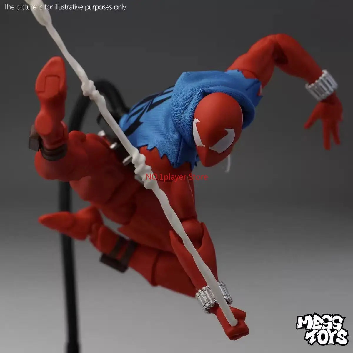 Scarlet Spider Battle-Damaged Figure | Fabric Costume 1/12 Collectible Figures - The Eezee Shop