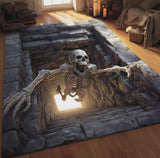 Skeleton Trap 3D Hole Rug | Gothic Halloween Floor Mat Rugs & Doormats - The Eezee Shop