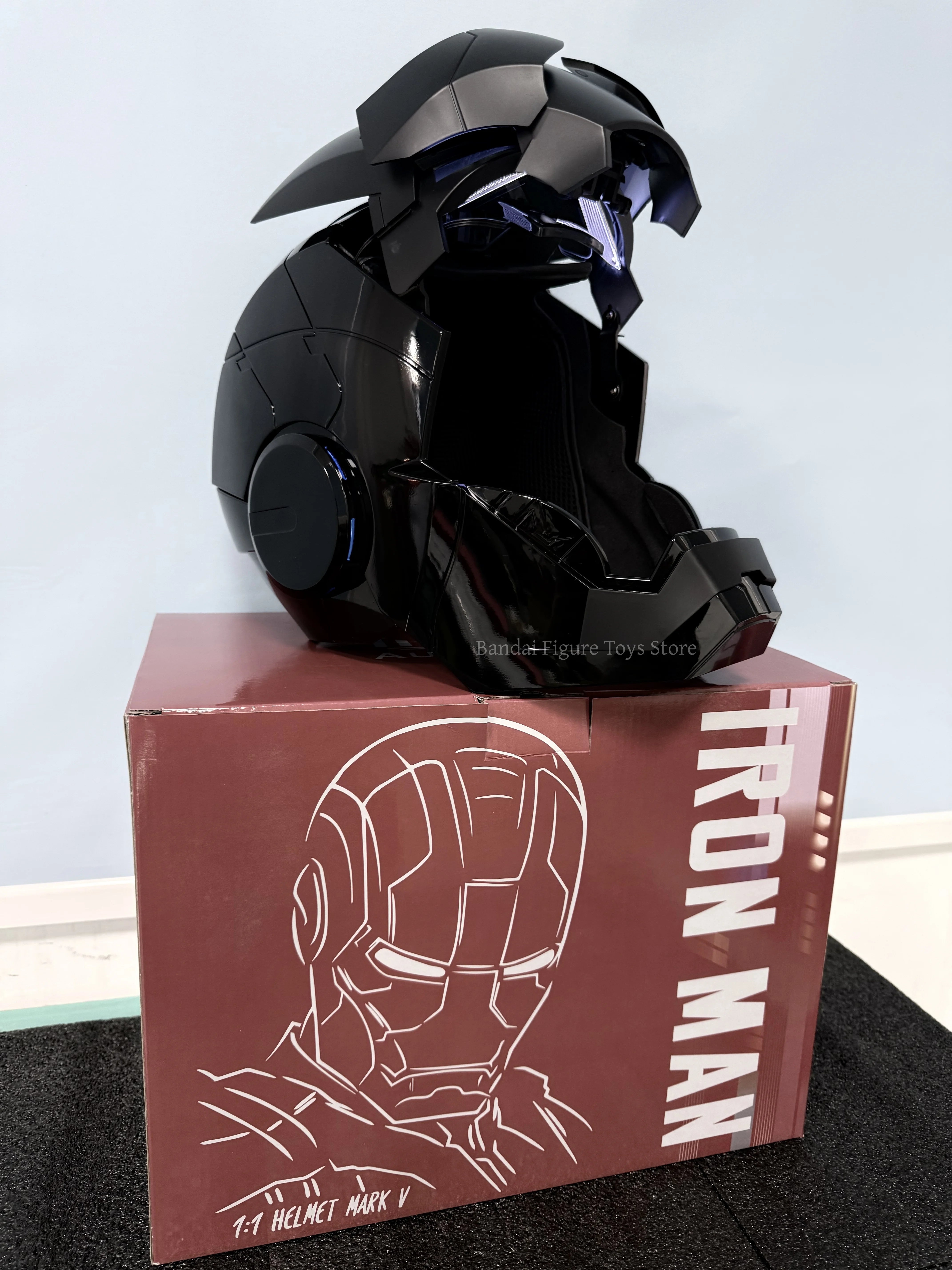 Black Iron Man Mk5 Helmet | Voice-Activated Wearable Helmet Cosplay Masks & Helmets - The Eezee Shop
