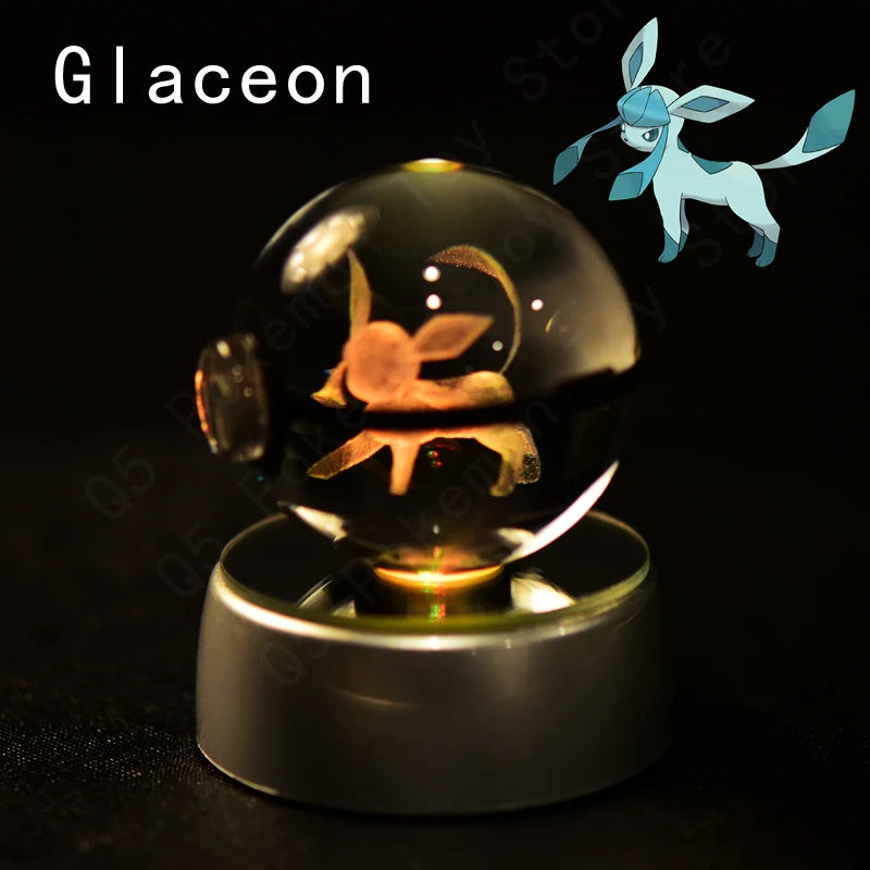 Pokemon 3D Crystal Ball Night Light | Mewtwo, Pikachu & Gengar Lamps & Night Lights - The Eezee Shop