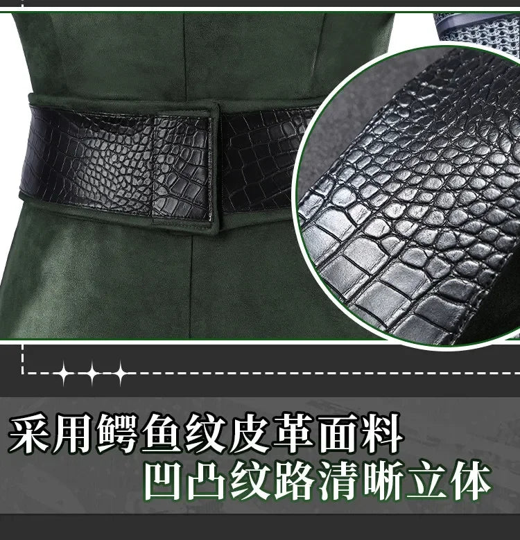 Doctor Doom Armor Cosplay Costume | Green Hooded Cape & Mask Set Cosplay Costumes - The Eezee Shop