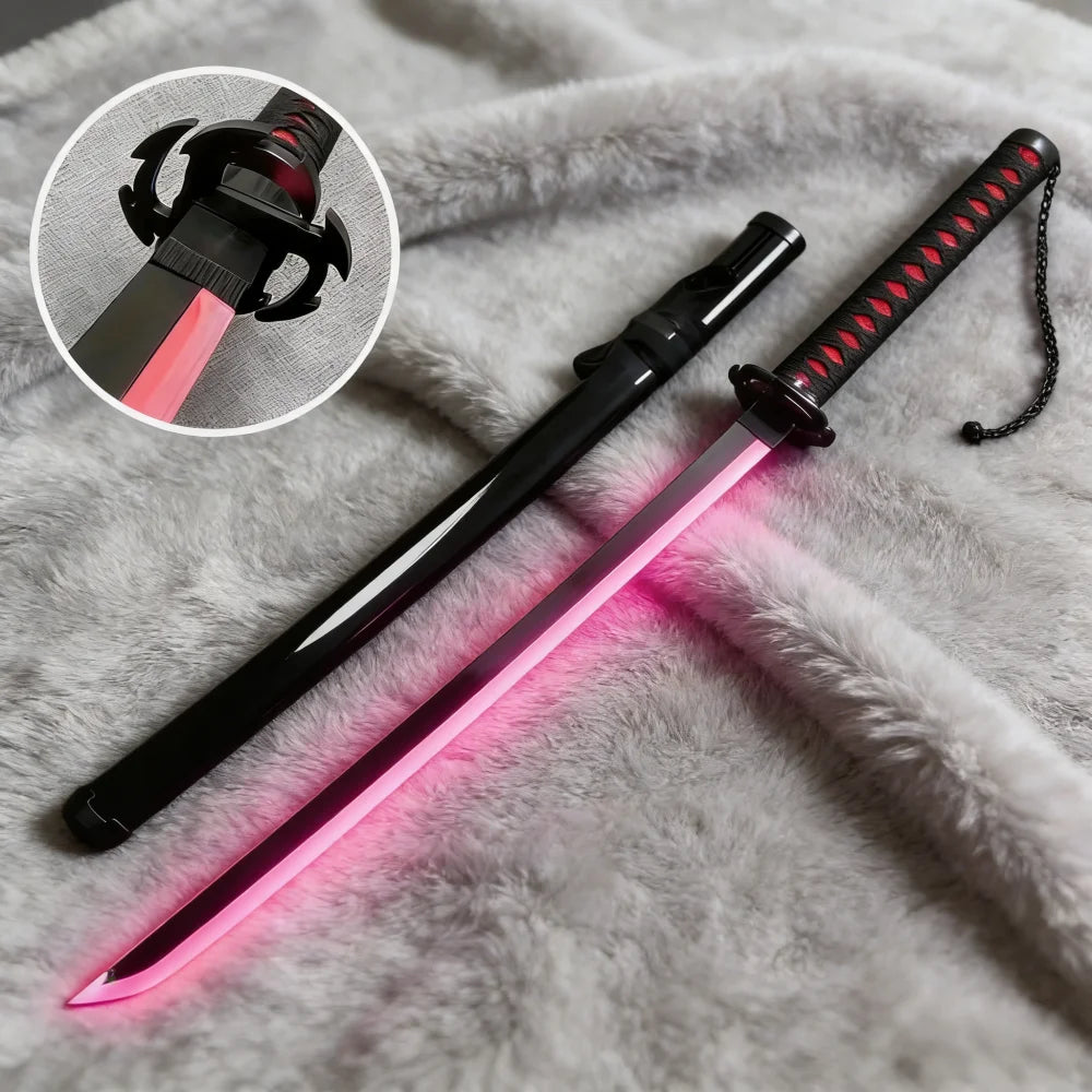 Byakuya Kuchiki LED Katana | 40" Bleach Wooden Cosplay Sword Cosplay Props - The Eezee Shop