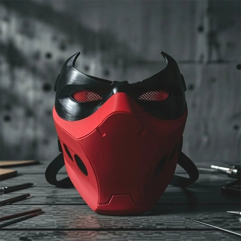 Red Hood Half Face Mask | Jason Todd Cosplay Helmet Cosplay Masks & Helmets - The Eezee Shop