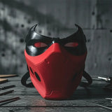 Red Hood Half Face Mask | Jason Todd Cosplay Helmet Cosplay Masks & Helmets - The Eezee Shop