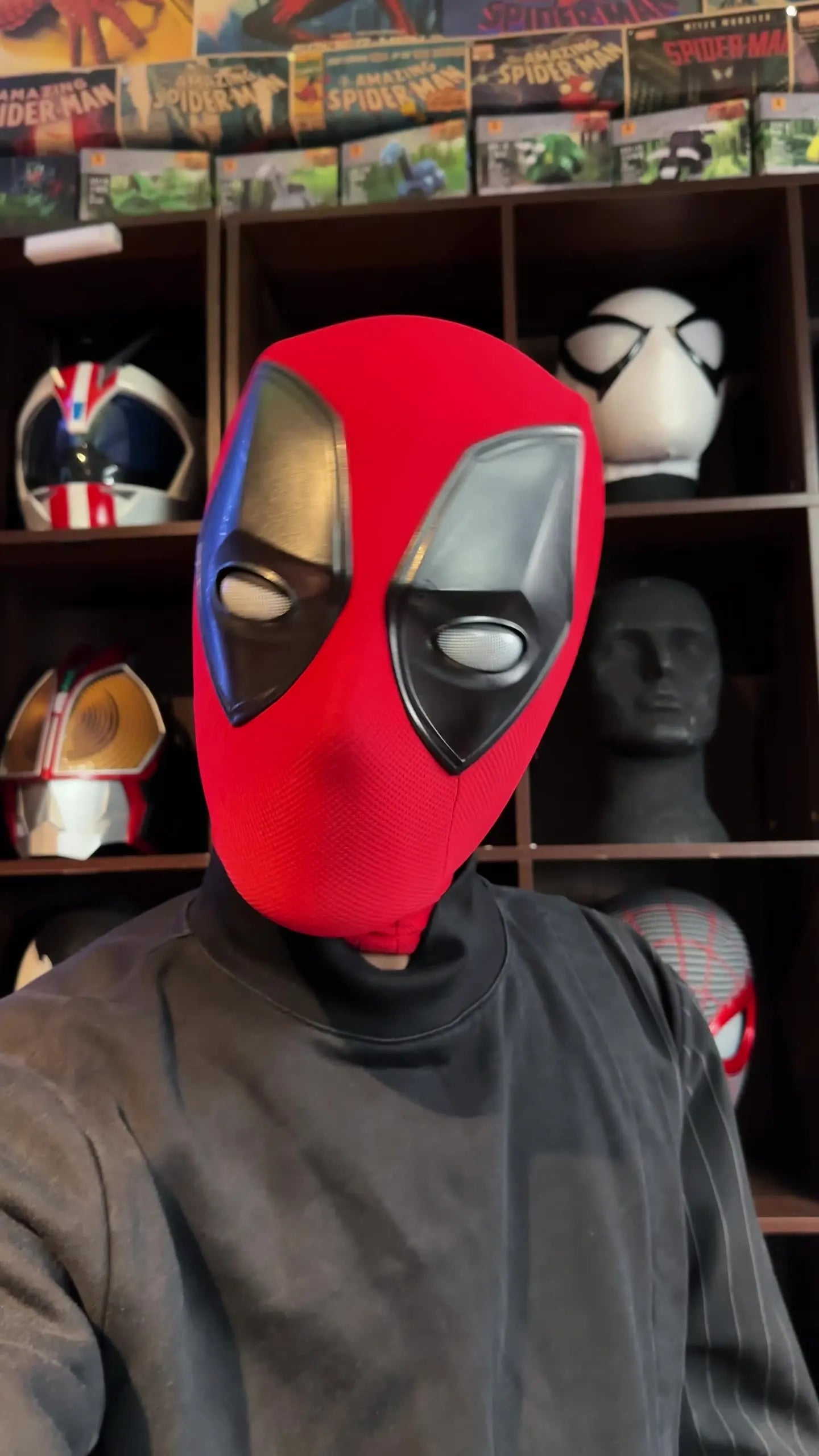 Deadpool Light-Up Mask | Remote Control Headgear with Music Cosplay Masks & Helmets - The Eezee Shop