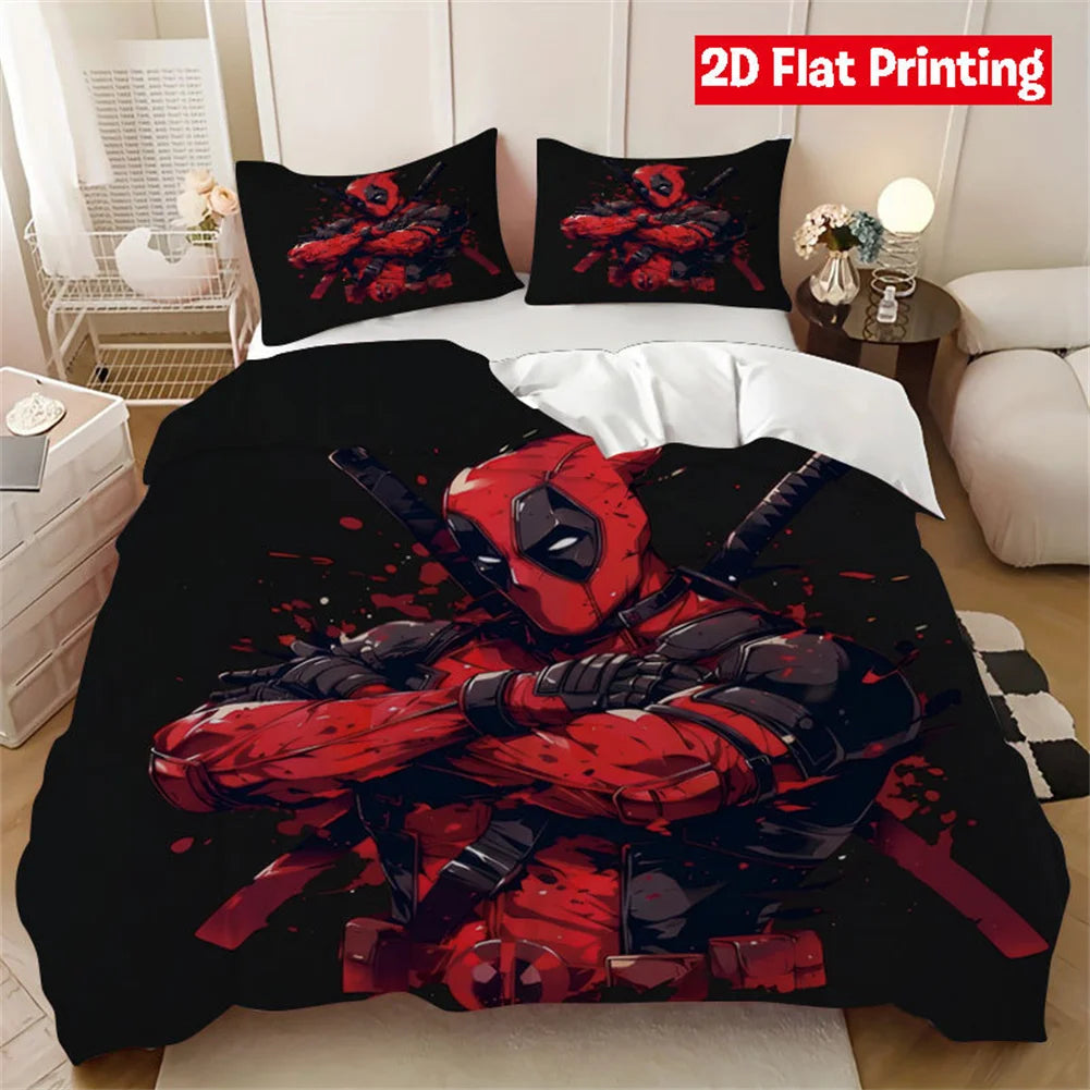 Deadpool Duvet Cover Set | 3D Print Bedding with Pillowcases Bedding - The Eezee Shop